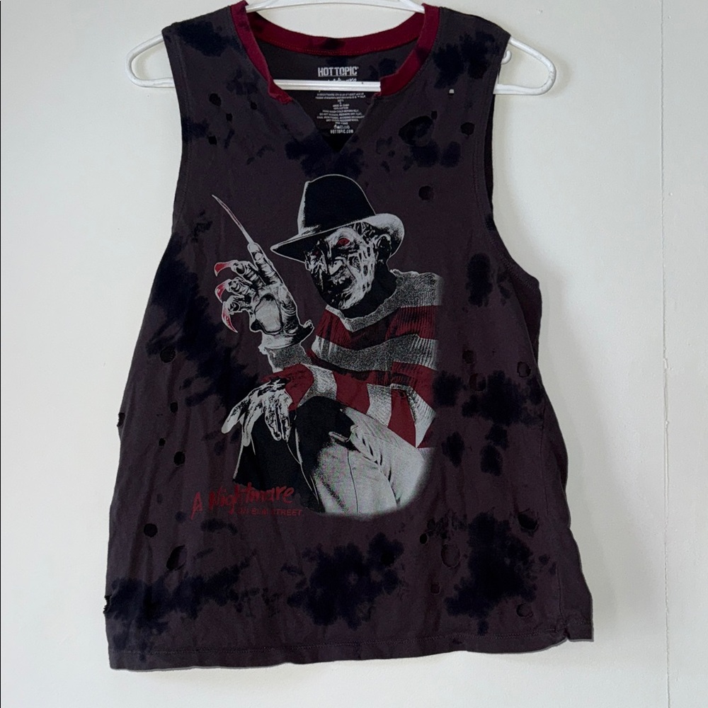 Hot Topic Black Nightmare on Elm Street Muscle Tee
